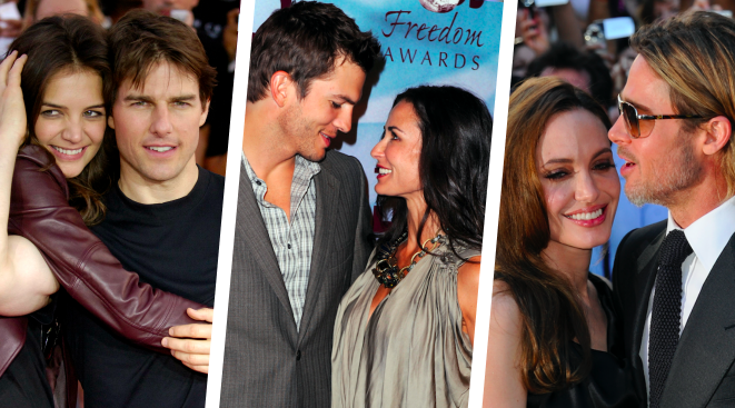 Ashton Kutcher, Jennifer Aniston, Katie Holmes, Heidi Klum, Brad Pitt, Seal, Demi Moore, Angelina Jolie, Tom Cruise