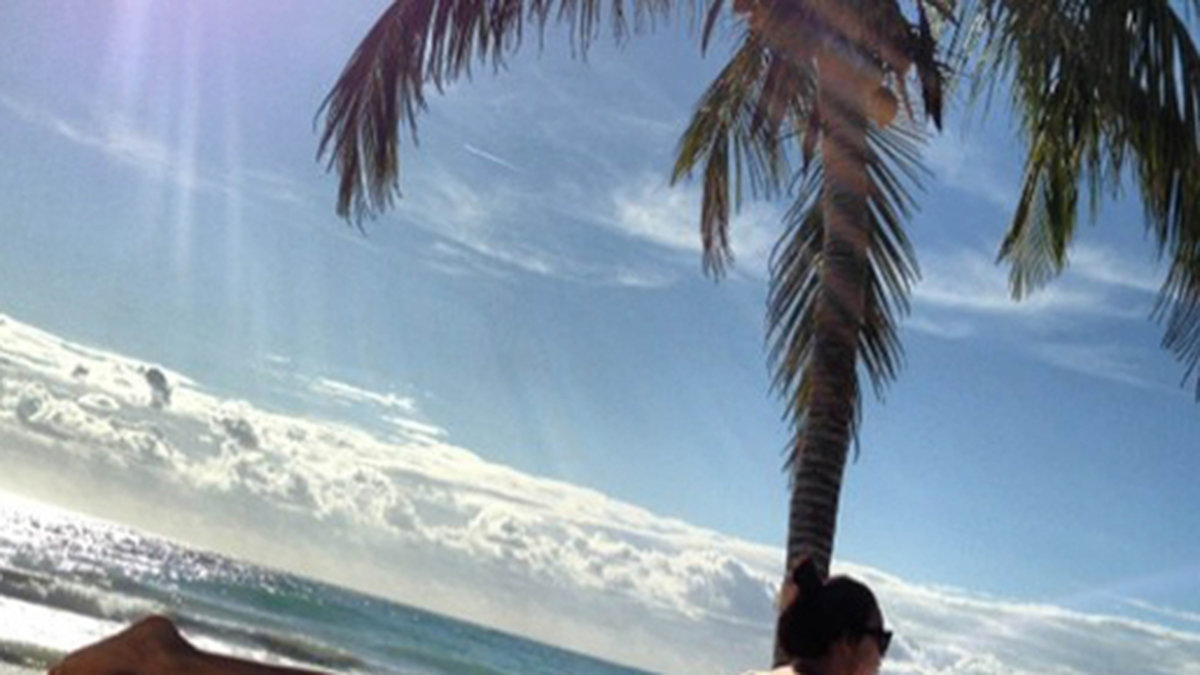 Irina Shayk njuter av solen i Mexiko. 