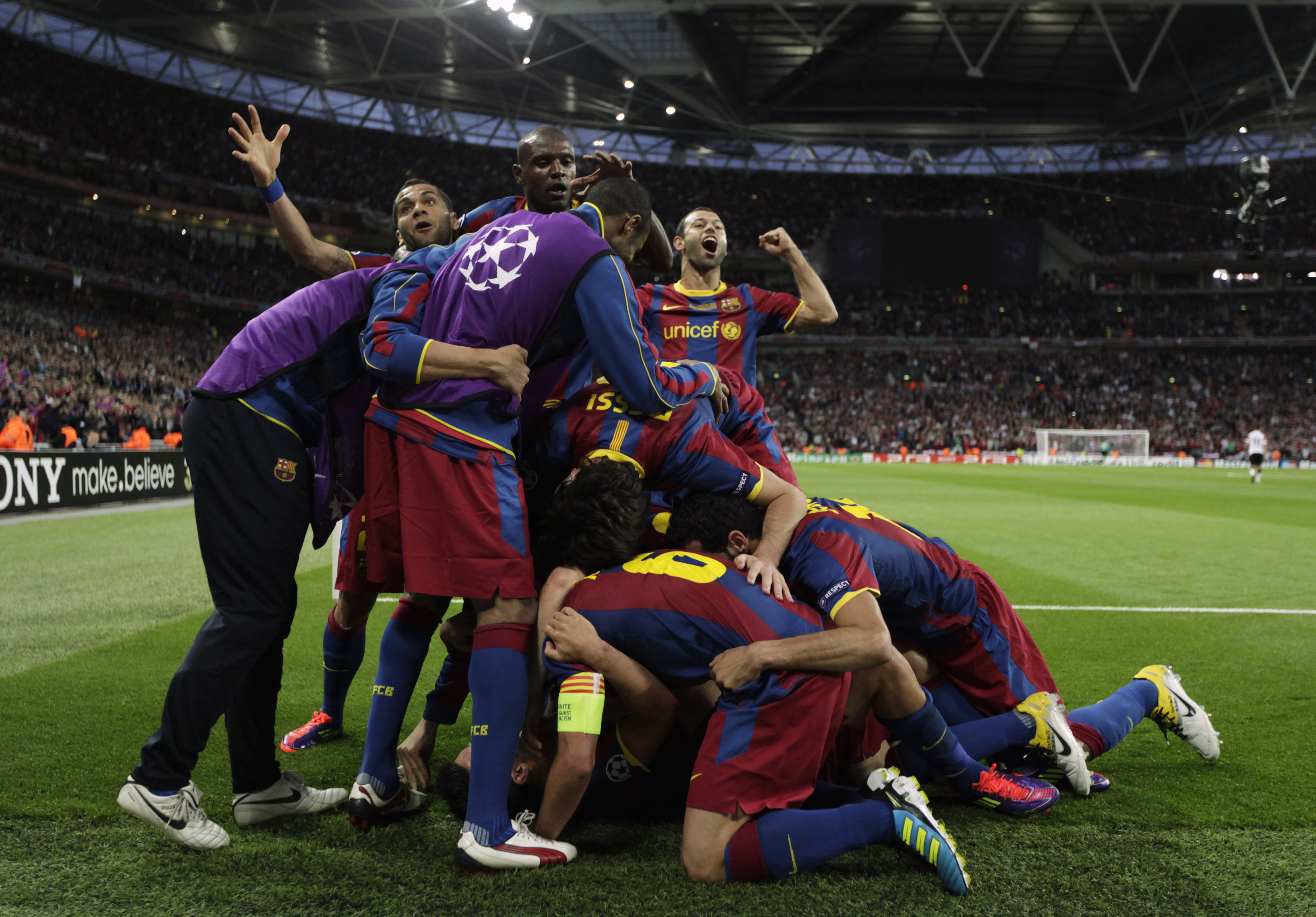 Barcelona firar David Villas 3-1-mål.