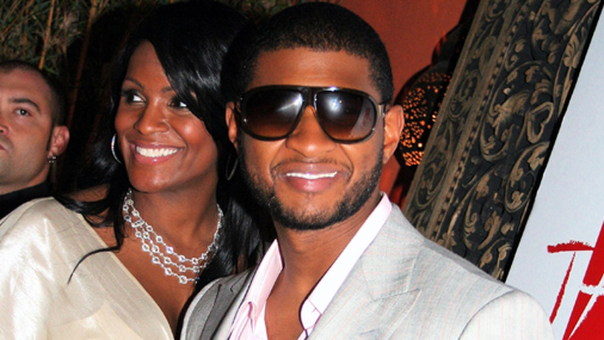 Usher med exet Tameka som anklagat honom för att ha använt droger framför barnen. 