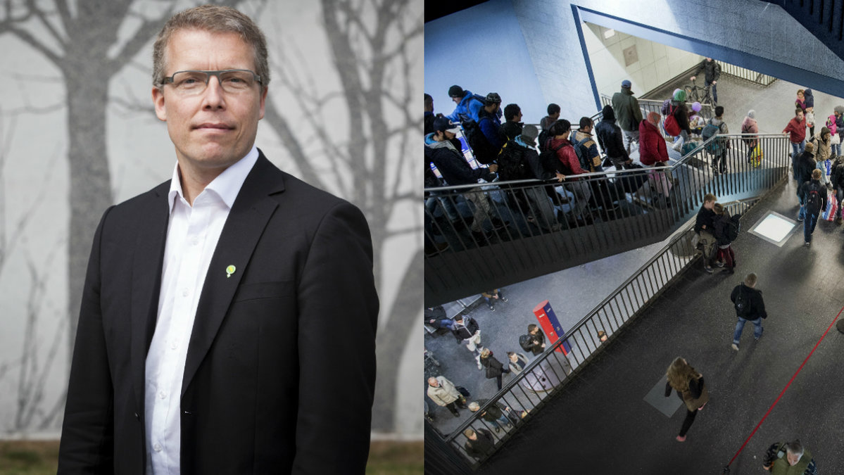 Johan Svensk (MP) tycker att vi inte ska skuldbelägga flyktingar.