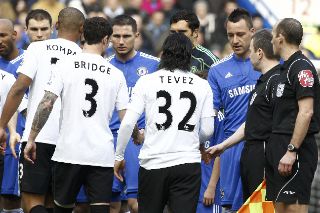Chelsea, Manchester City, Wayne Bridge, John Terry, Carlos Tevez