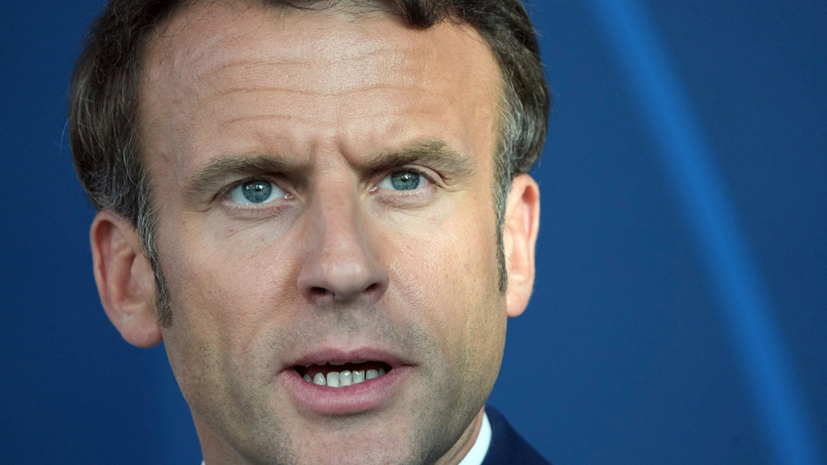 Frankrikes president Emmanuel Macron lovar fortsatt stöd till Ukraina. Arkivbild.