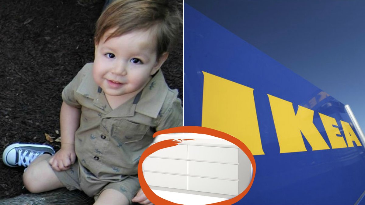 Tvåårige Jozef är åttonde barnoffret för möbeln från Ikea.