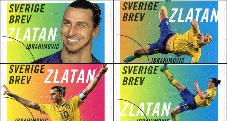 Posten, Sverige, Frimärke, Landslaget, Zlatan Ibrahimovic