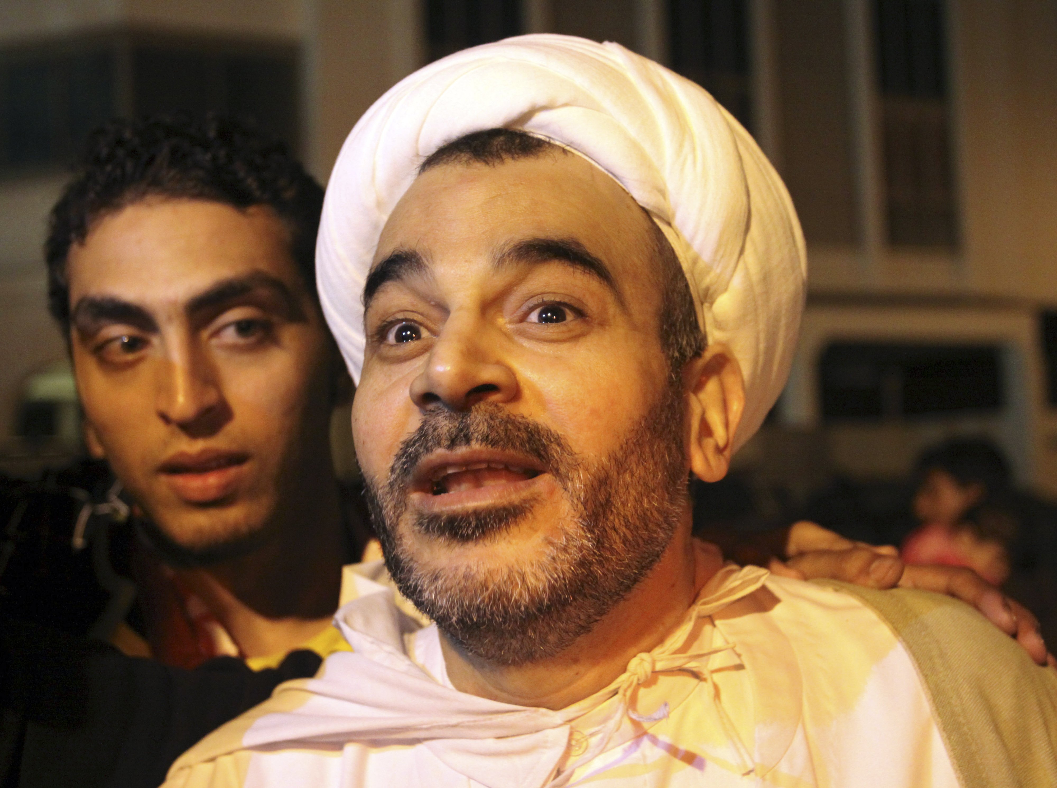 Svenske medborgaren Mohammed Habib Al-Muqdad, när han i februari en kort tid var frisläppt.