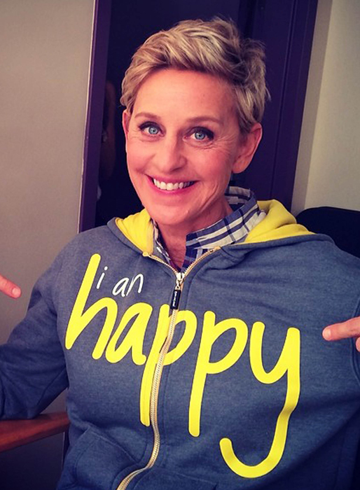 Ellen De Generes är glad. Ellen De Generes är glad.