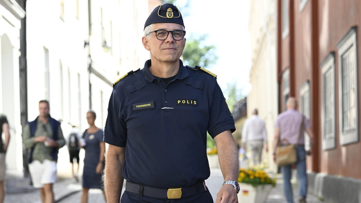 Rikspolischefen Anders Thornberg under Almedalsveckan.