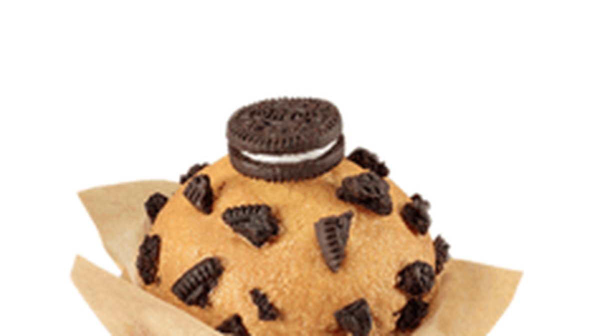 Jepp, du ser rätt. En muffins med Oreos på, i och överallt. Den finns på Donken i Frankrike.