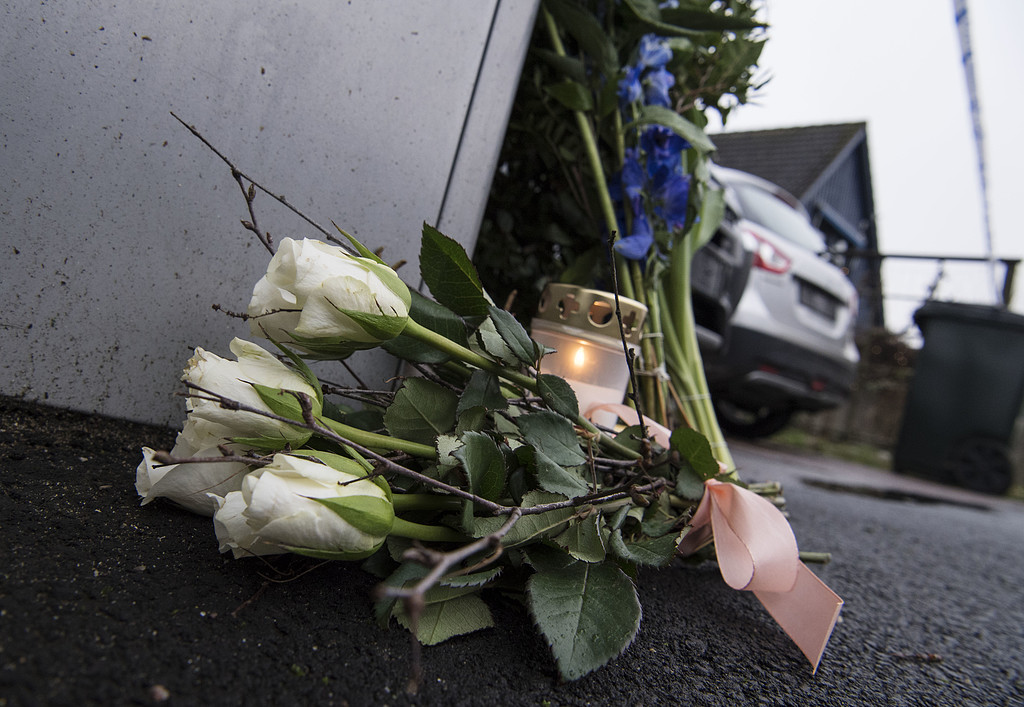 Blommor utanför familjens hus. Blommor utanför familjens hus.