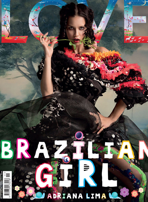 Adriana Lima på omslaget till magasinet LOVE.