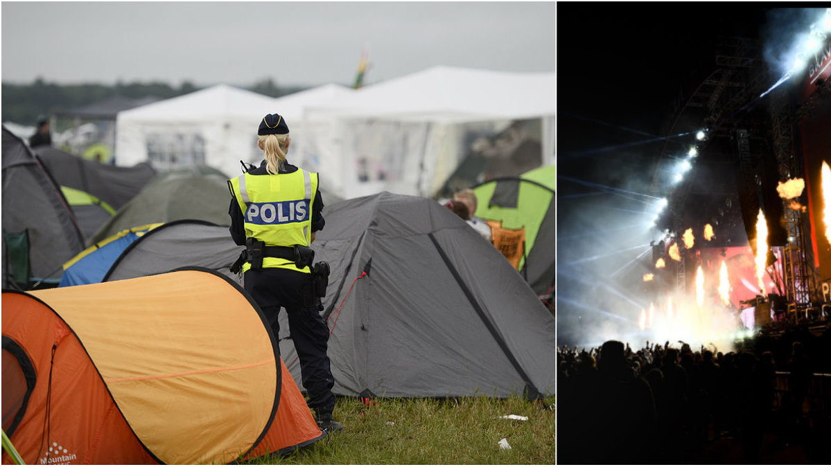 Två män ska ha överfallit och våldtagit en kvinna vid campingområdena på Bråvalla.​