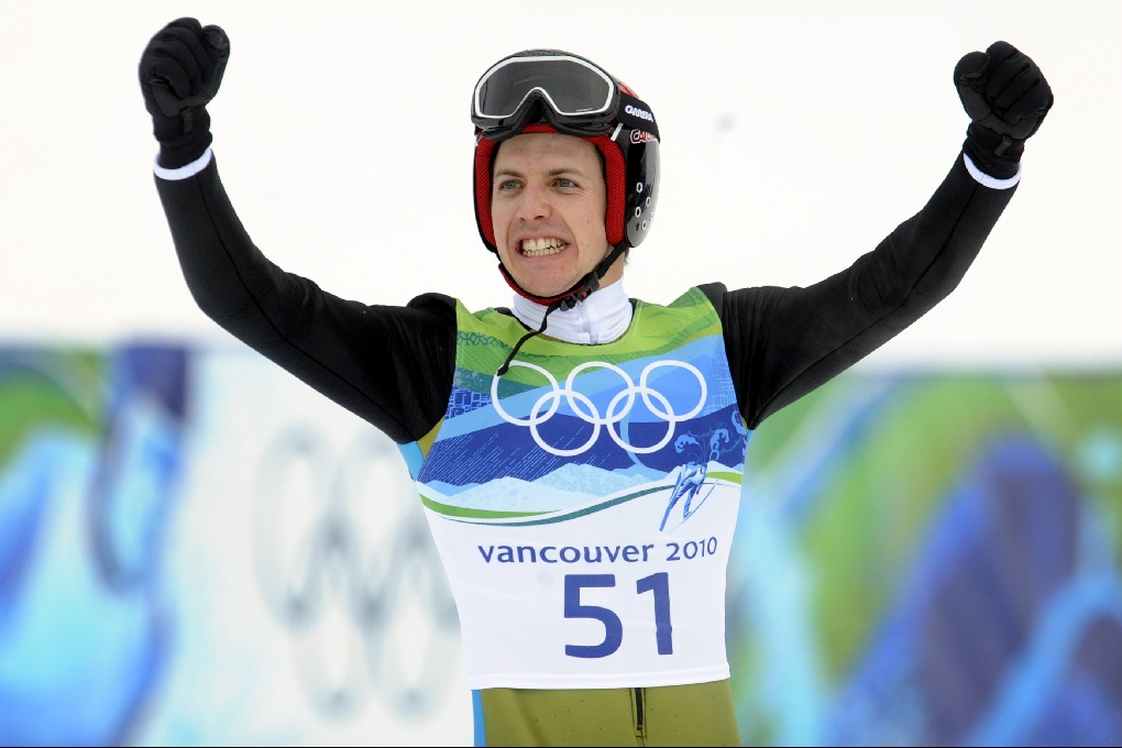 Simon Ammann tog det första OS-guldet.