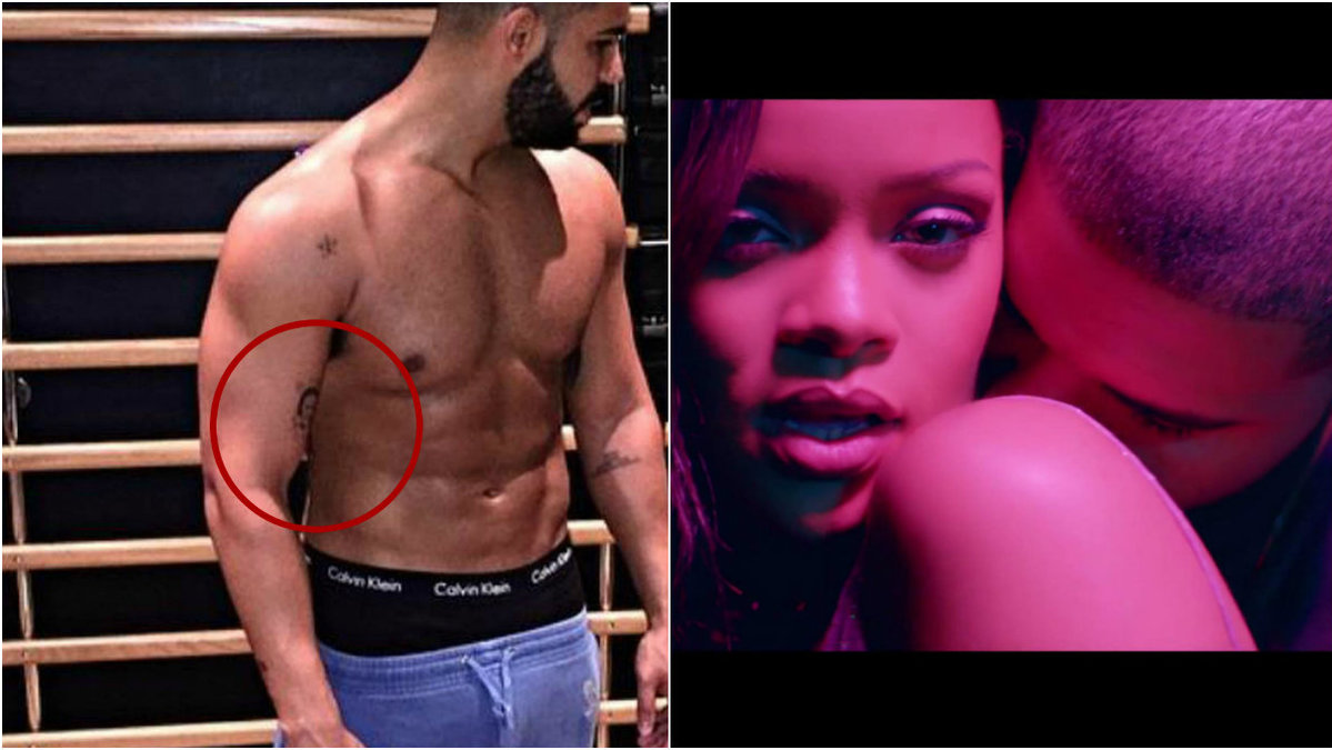 Har Drake Rihanna på armen?