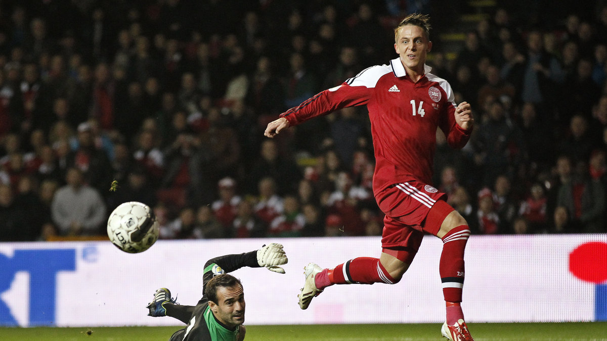 25-åringen gjorde 6–0-målet för Danmark mot Malta. 