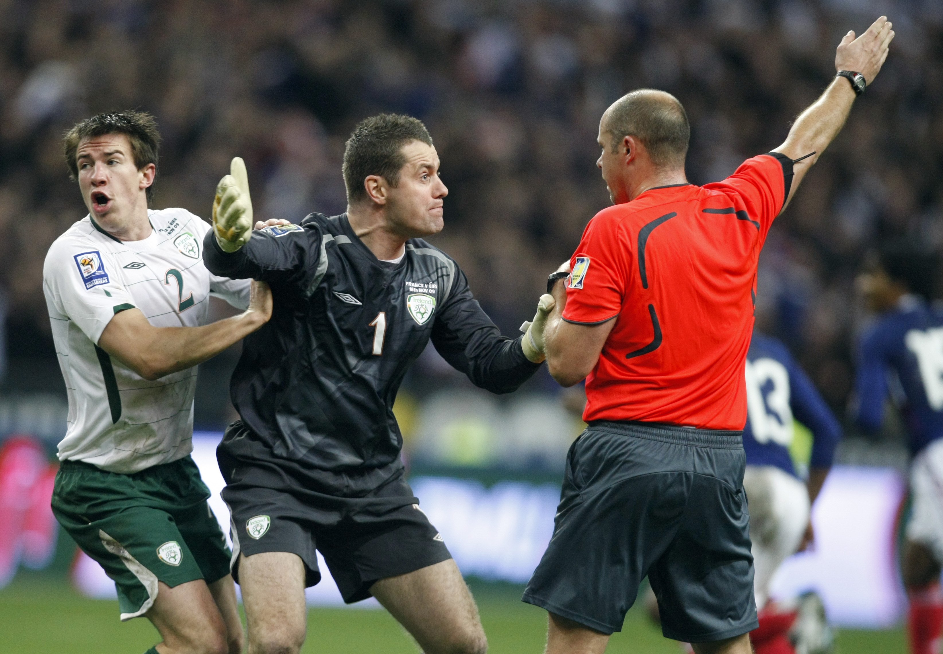 Irland missade VM i Sydafrika efter skandalmatchen mot Frankrike där Martin Hansson missade Thierry Henrys handsboll. 