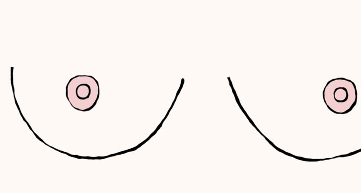 Tecknade Bröst