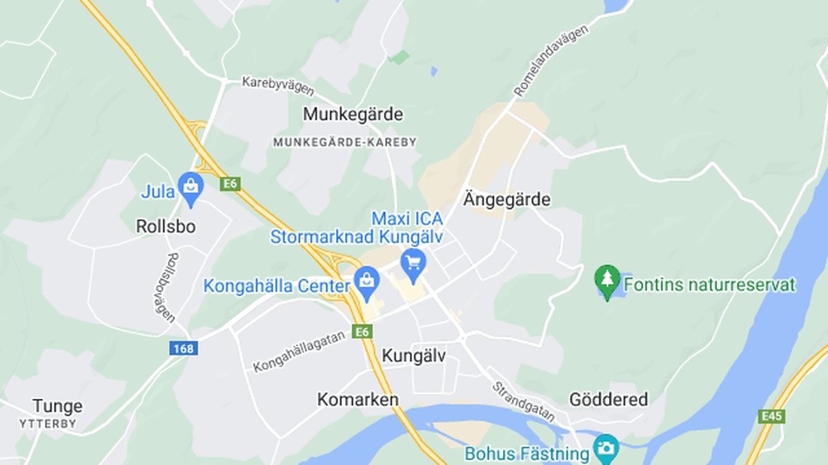 Google maps, Kungälv