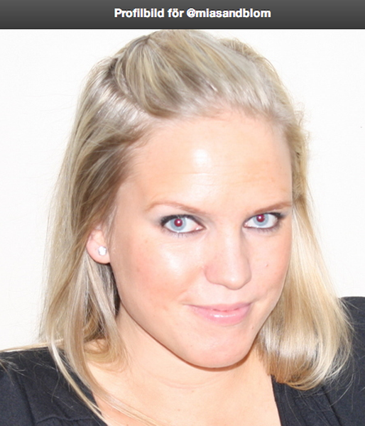 Mia Sandbom i svart tröja Profilbild på Mia Sandbom