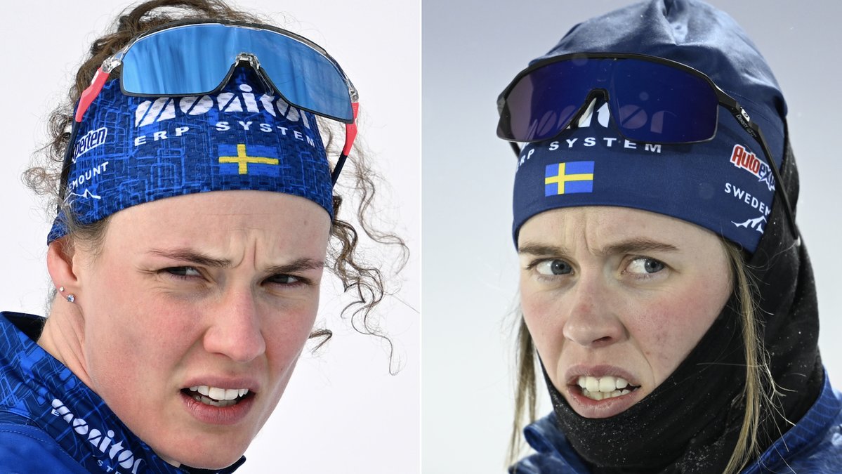 Hanna och Elvira Öberg hamnade i luven på varandra.