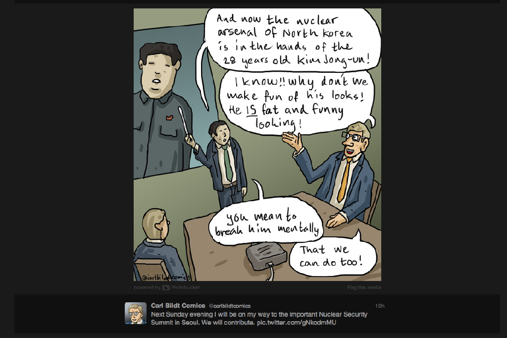 Henrik Tomenius satirteckningar av Carl Bildts tweets har snabbt blivit en succé.