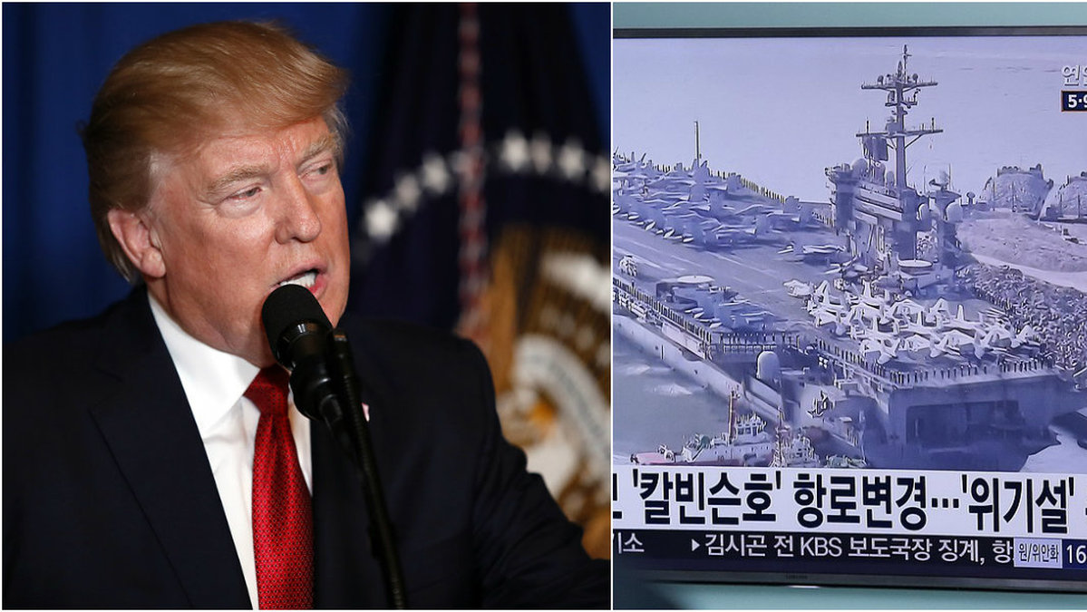 Donald Trump har skickat en flotta till Nordkorea. 