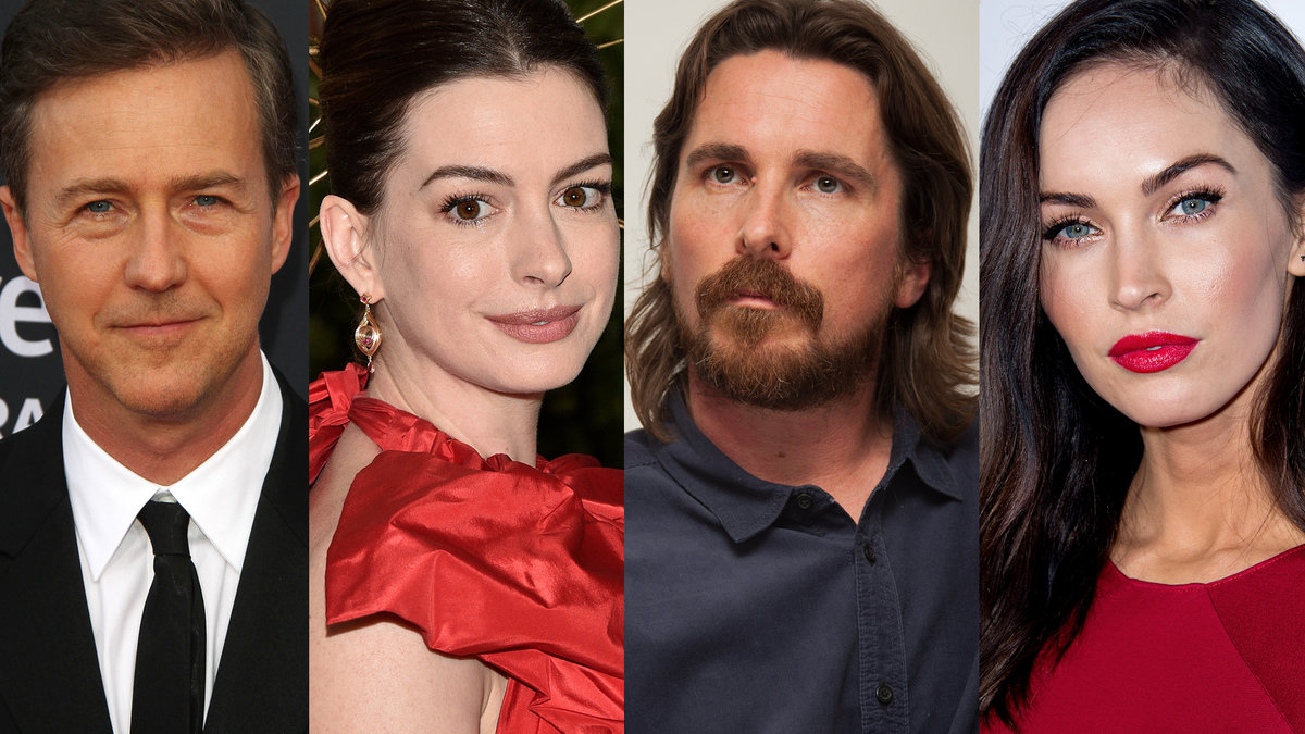 Edward Norton, Anne Hathaway, Christian Bale och Megan Fox