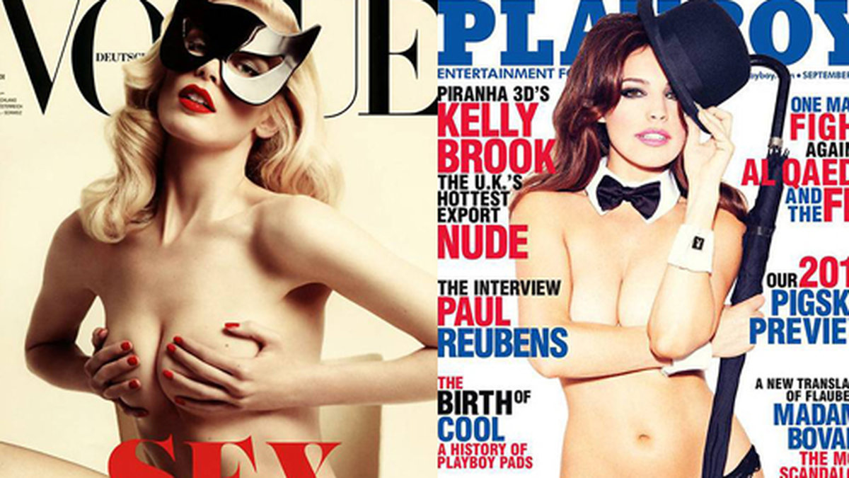 Kelly Brook, Rihanna och Katy Perry är några av stjärnorna som poserat topless på tidningsomslag. 