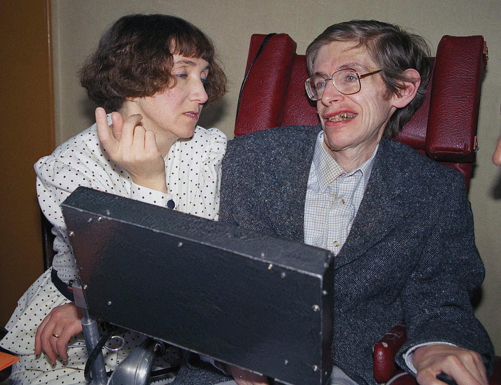 Stephen Hawking med sin fru 1989 Stephen Hawking med sin fru 1989
