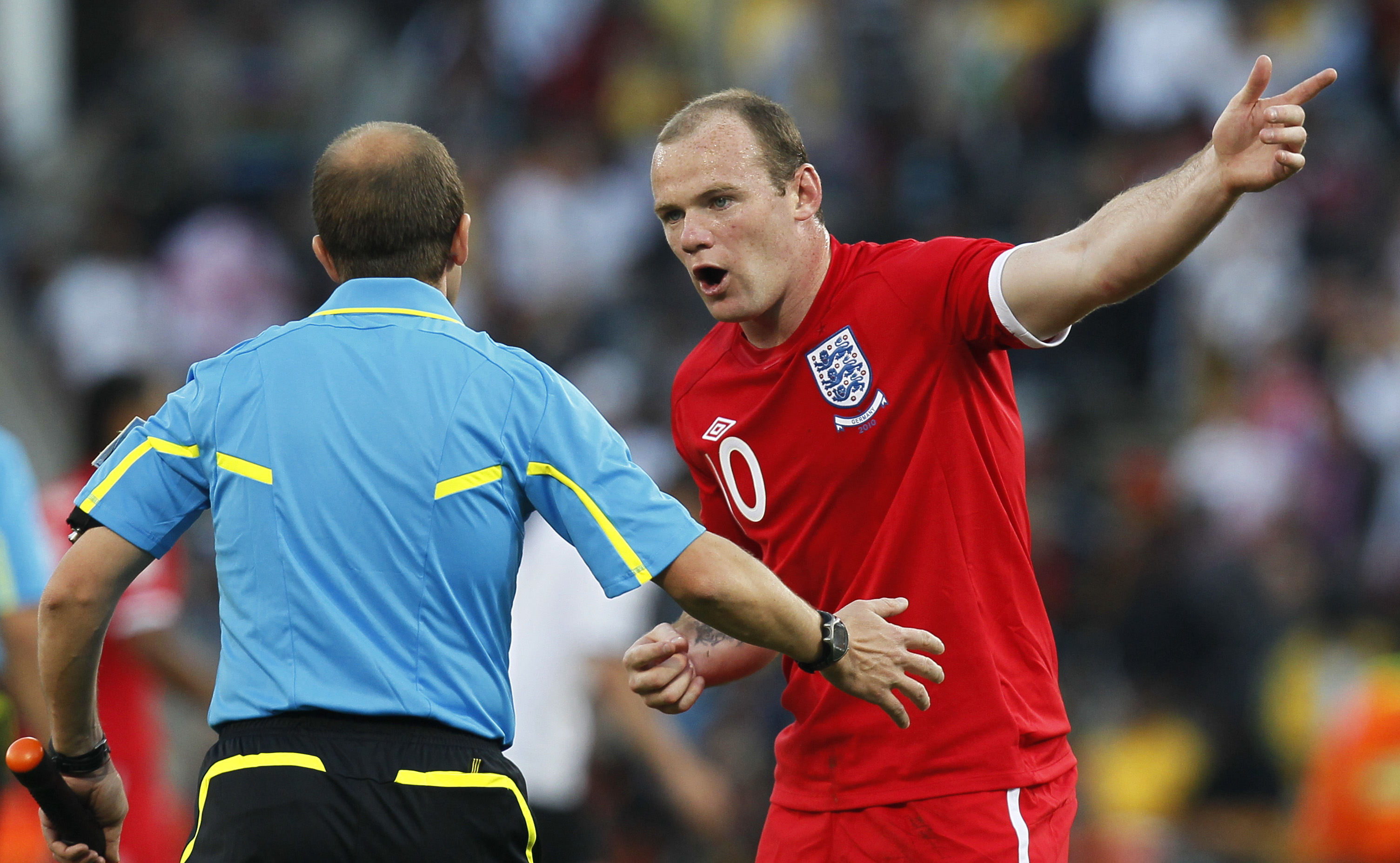 Rooney och de andra engelsmännen blev bestulna sin kvittering.
