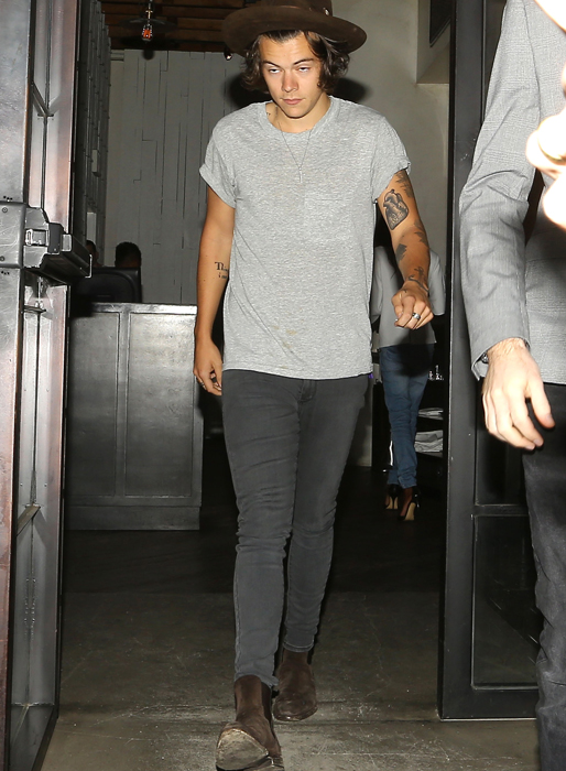 Harry Styles har ätit middag i Hollywood. Harry Styles har ätit middag i Hollywood.