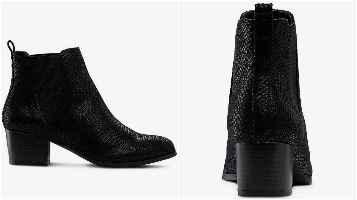 Svarta boots med reptilmönster Svarta boots med reptilmönster