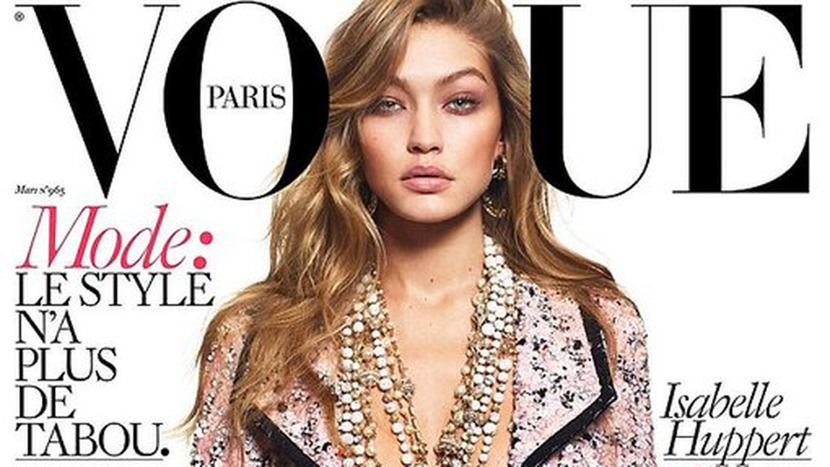 Gigi Hadid pryder även ett alternativt omslag till Vogue. 