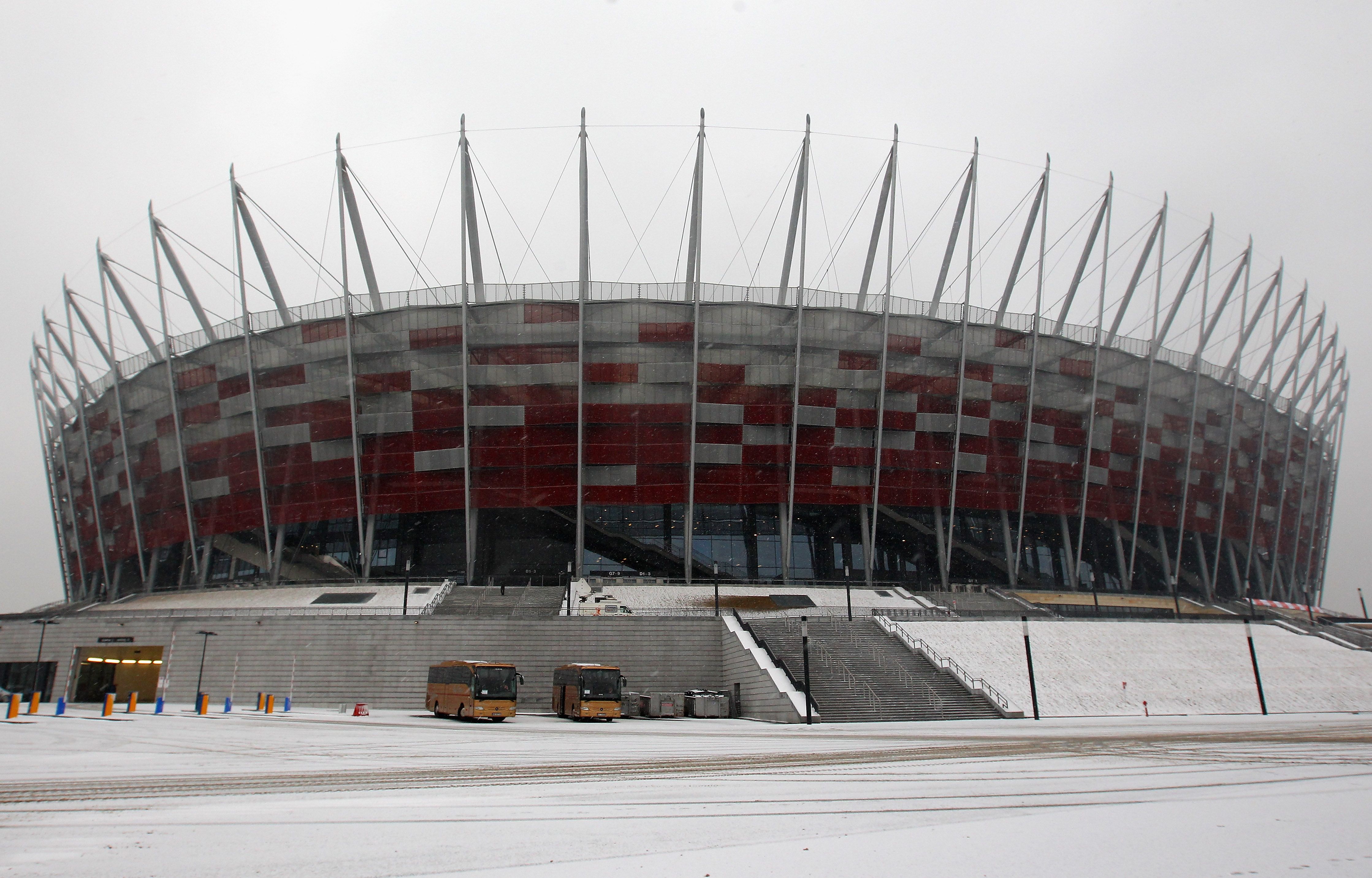 Nationalstadion, Warszawa. Kapacitet: 50 000. Invigdes: januari 2012. Matcher: 5. Nationalstadion, Warszawa. Kapacitet: 50 000. Invigdes: januari 2012. Matcher: 5.