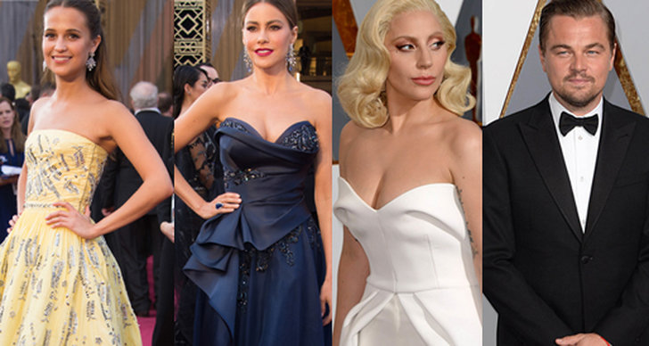 Klänningar, Oscarsgalan, Leonardo DiCaprio, Alicia Vikander, Outfit