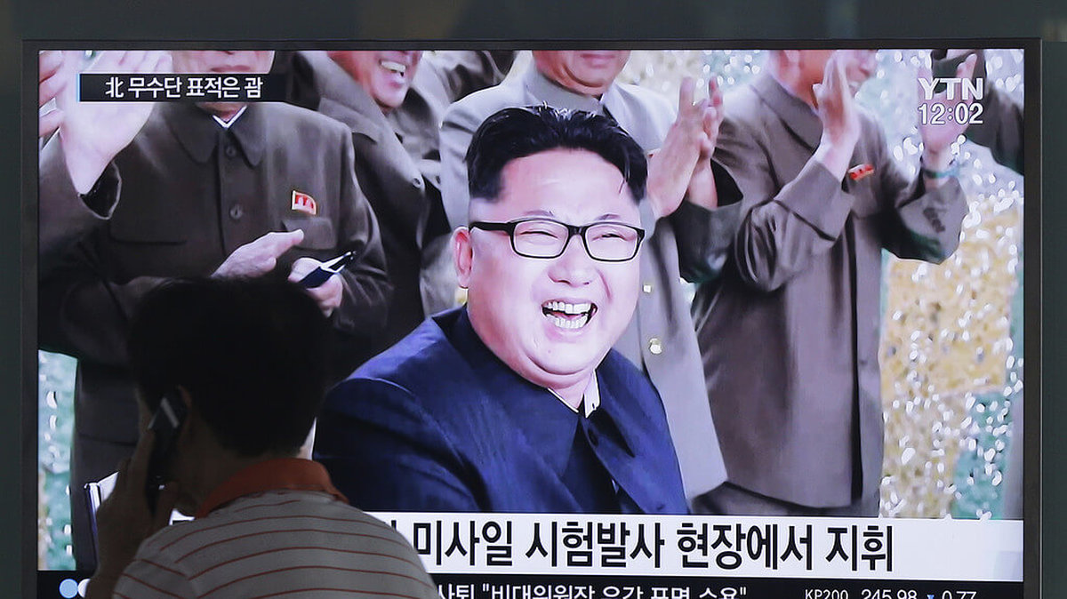 Kim Jong-un på tv. 