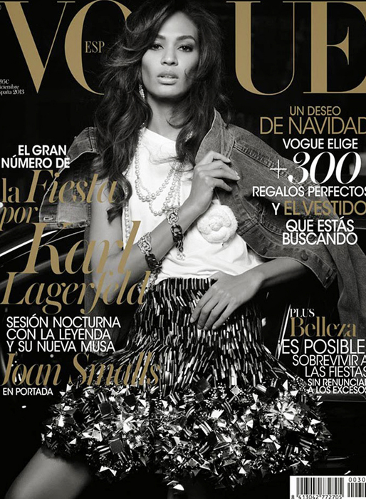 Joan Smalls på omslaget till Vogue. 