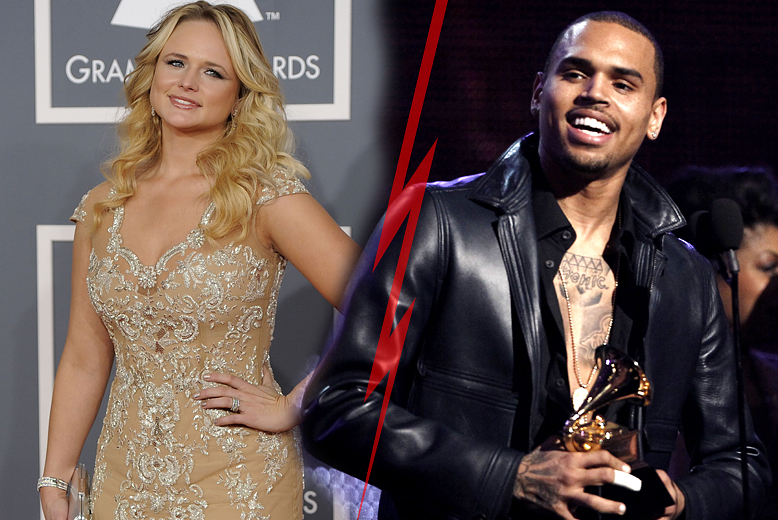 Att Chris Brown misshandlat Rihanna är knappast en hemlighet. Något som artisten Miranda Lambert inte har glömt, eller lust att sopa under mattan. Under en gala då han uppträdde flera i vintras sa hon sitt via twitter. "Chris Brown två gånger? Jag fattar 