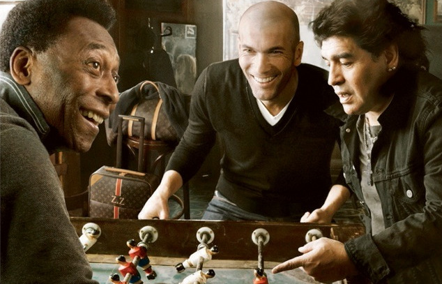 Fotboll, Pelé, Zinedine Zidane, maradona