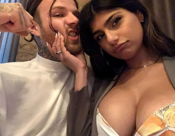 Robert Sandberg och Mia Khalifa Robert Sandberg och Mia Khalifa