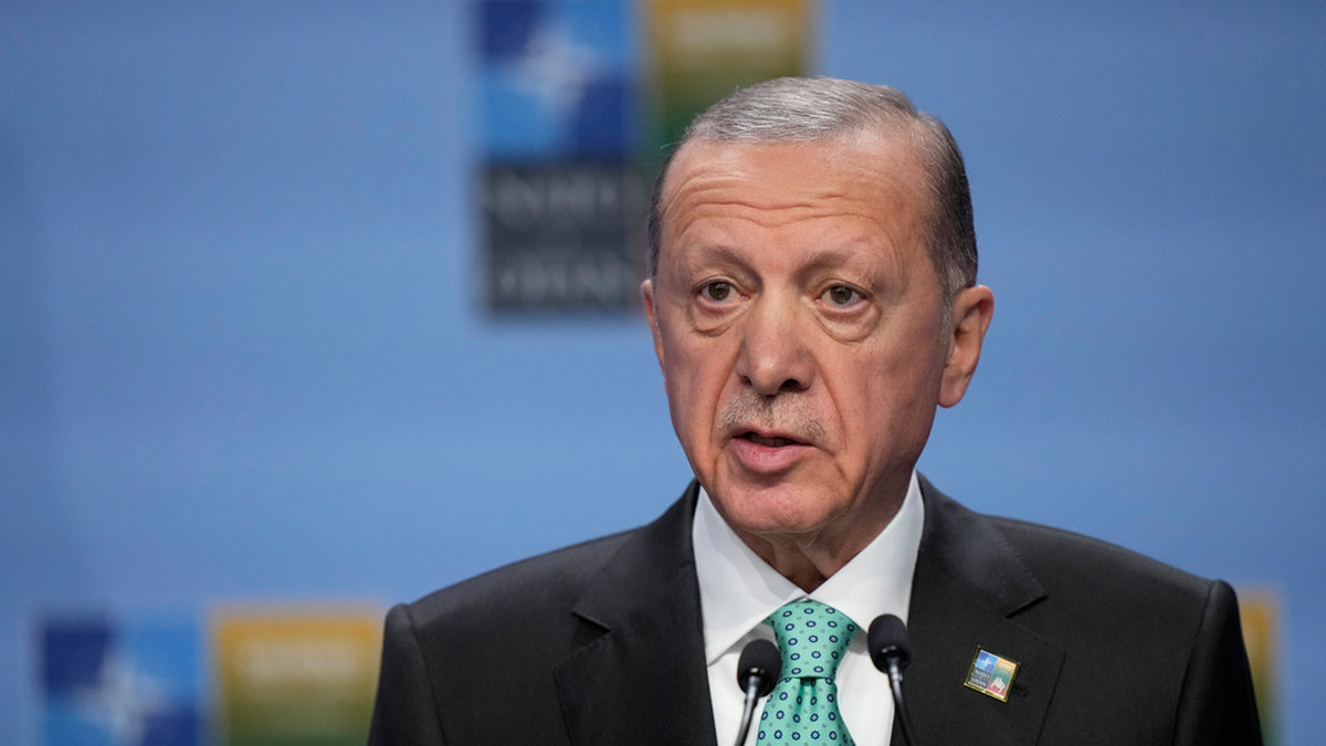 Turkiets president Recep Tayyip Erdogan kommer med ett nytt uttalande riktat mot Sverige gällande Natoprocessen. Arkivbild