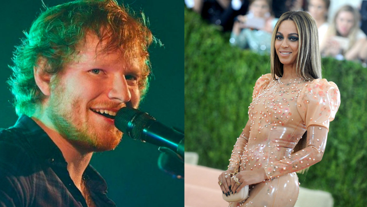 Ed Sheeran och Beyoncé i duetten "Perfect Duet"..