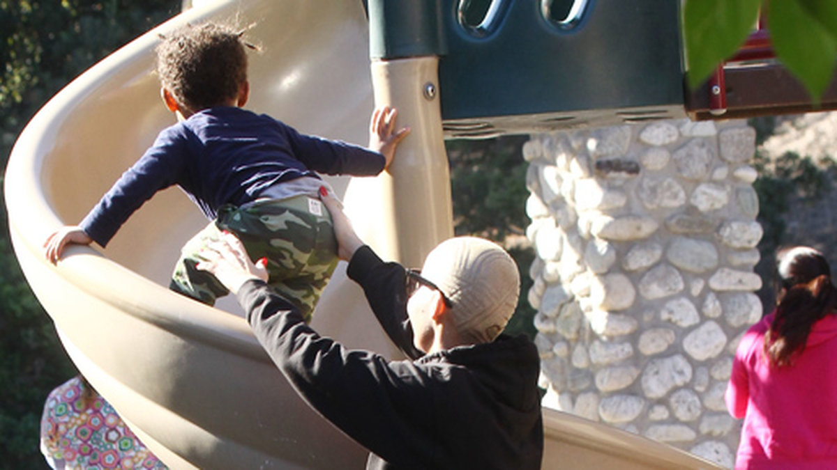 Amber Rose och Wiz Khalifa hade en heldag i parken med sin son.