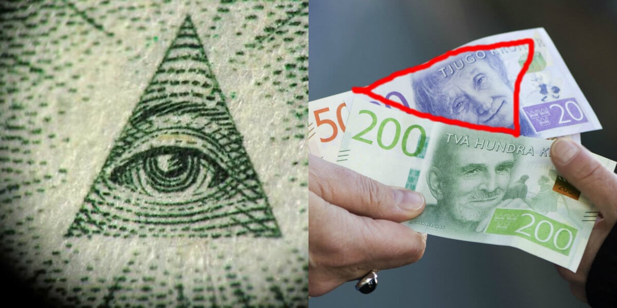 Illuminati, Riksbanken, Nya sedlar