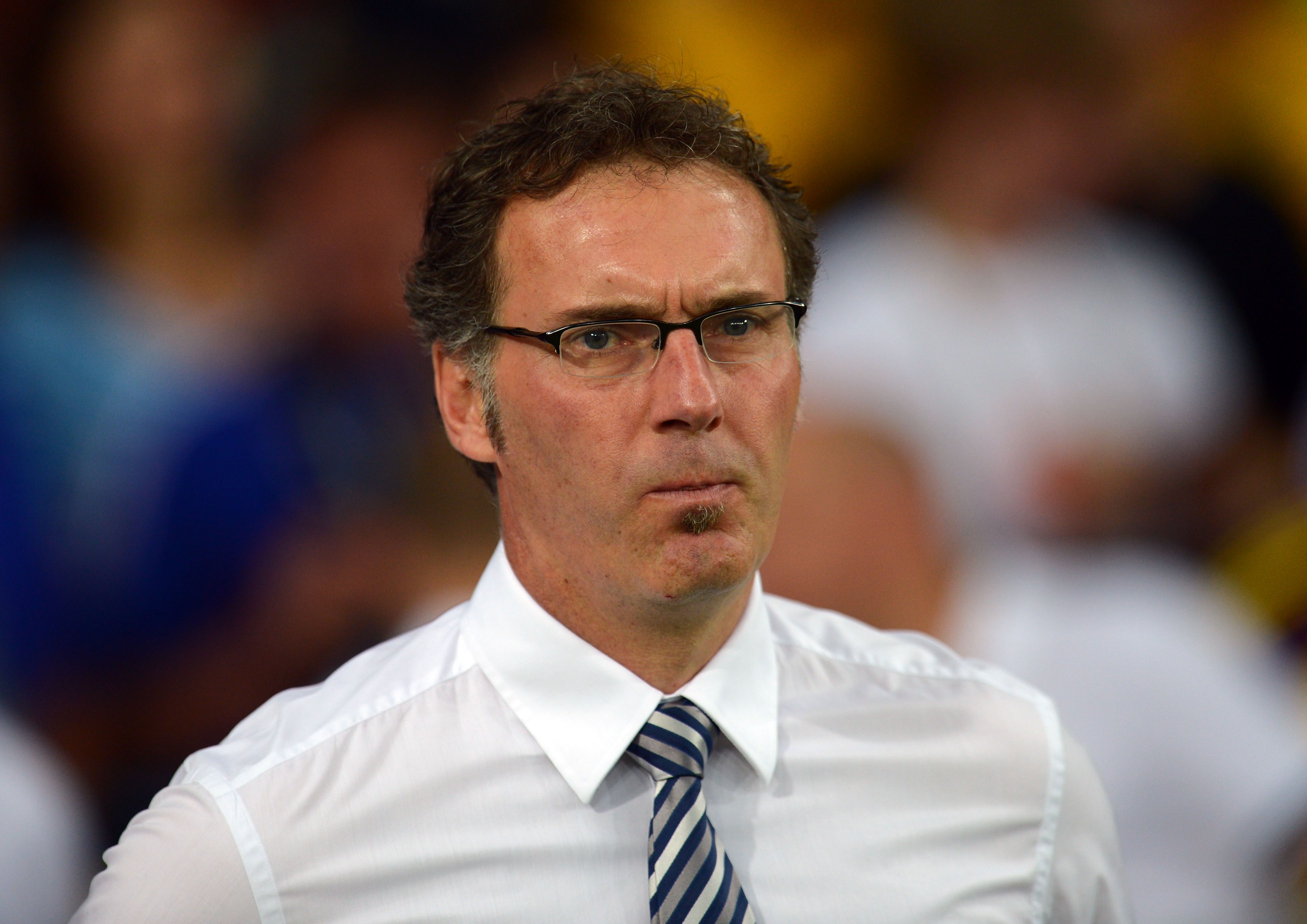Laurent Blanc under matchen. Laurent Blanc under matchen.