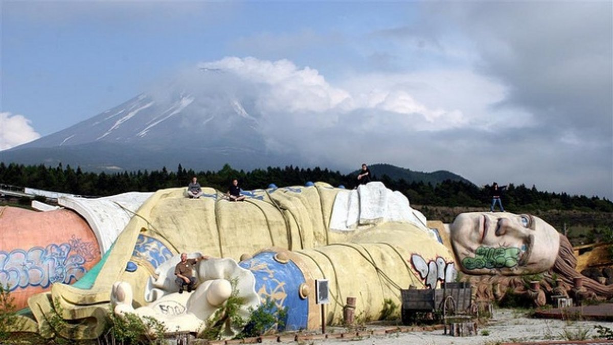 Gullivers park i Kawaguchi, Japan. Parken öppnade 1997 men höll inte ekonomiskt. Den övergavs efter 10 år.