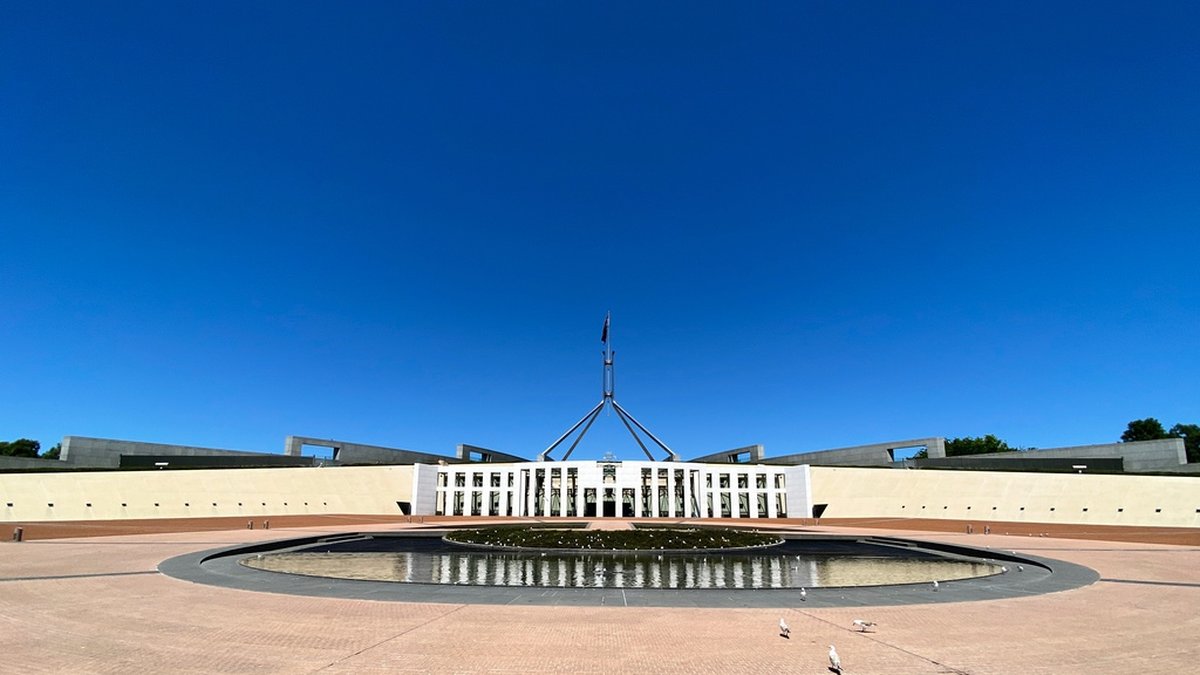 Australiens parlament i huvudstaden Canberra. Arkivbild.