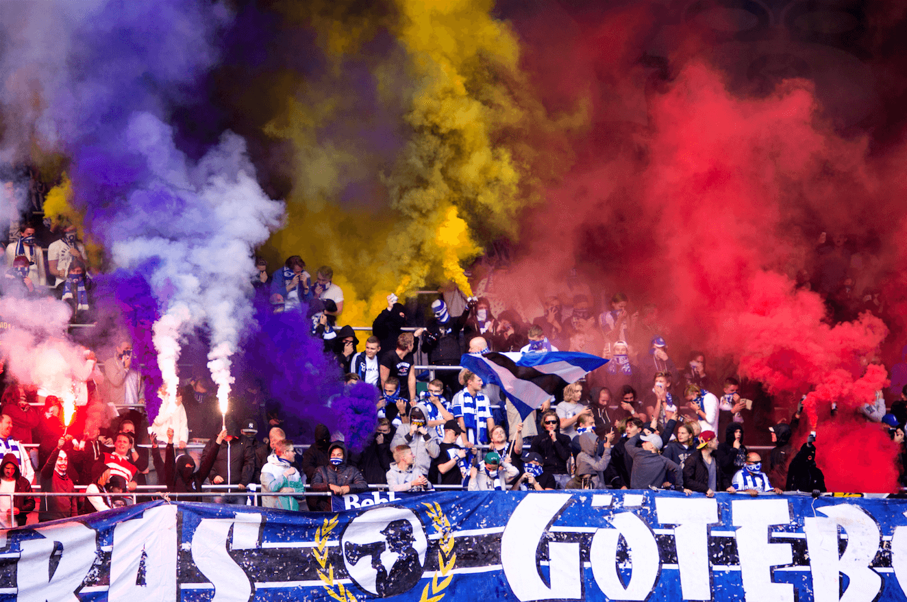 Här bränner guldkandidaten IFK Göteborg lite bengaler. Här bränner guldkandidaten IFK Göteborg lite bengaler.