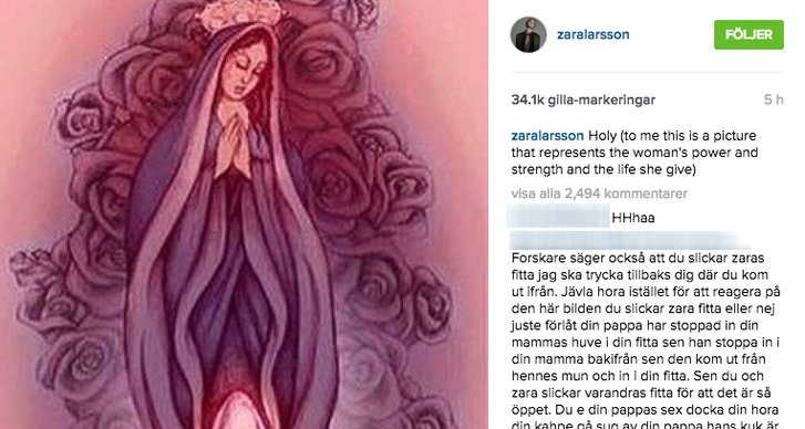 Zara Larsson, Reaktioner, Feminism, Internationella kvinnodagen, Kommentarer
