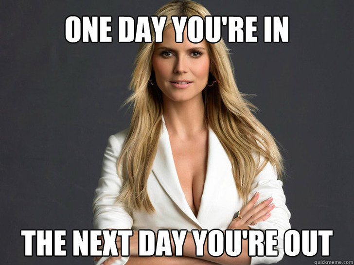 Meme på Heidi Klum i Project Runway Meme på Heidi Klum i Project Runway